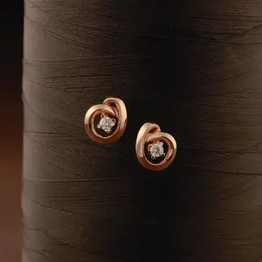 Infini Earrings Medium in Rose Gold Image