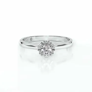 Together Promise Engagement Ring with Halo Image