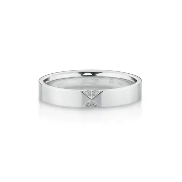 Forge Ring, Prismatic Edge with Diamonds Image