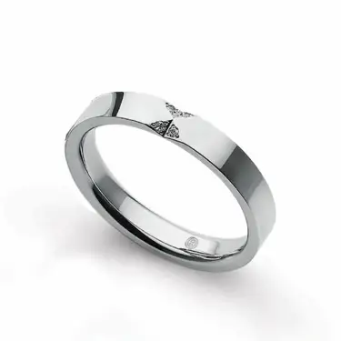 Forge Ring, Prismatic Edge with Diamonds Image