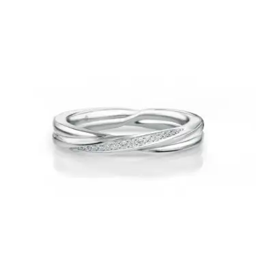 Craft Golden Ties Band, Narrow with Diamonds Image