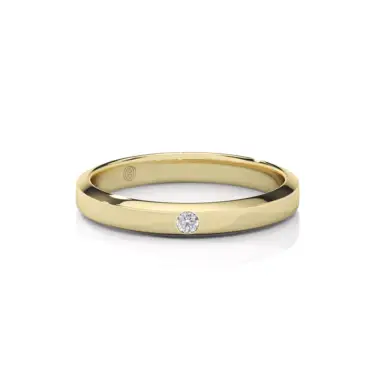 Craft True Essense Band, 3 mm, with Diamonds Image
