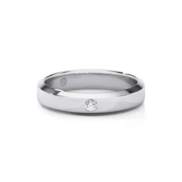 Craft True Essense Band, 4 mm, with Diamonds Image