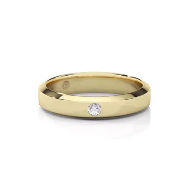 Craft True Essense Band, 4 mm, with Diamonds Image