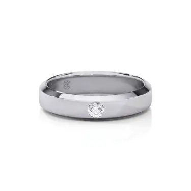 Craft True Essense Band, 4.5 mm, with Diamonds Image