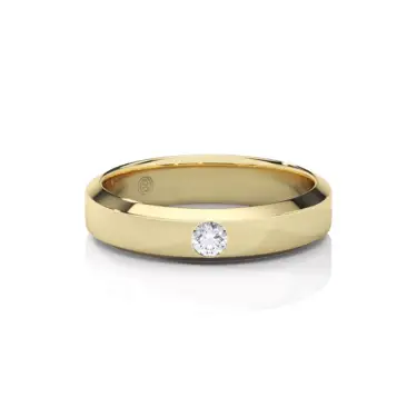 Craft True Essense Band, 4.5 mm, with Diamonds Image