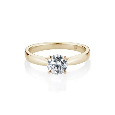 Love Signature Engagement Ring, Round, 14K Nude Gold, 0.70 ct Image