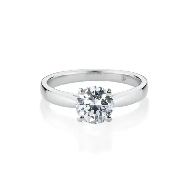 Love Signature Engagement Ring, Round, Platinum, 1.00 ct Image
