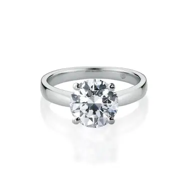 Love Signature Engagement Ring, Round, Platinum, 2.00 ct Image