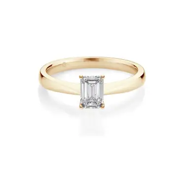 Forever Yours Engagement Ring, Emerald, 14K Yellow Gold, 0.50 ct Image