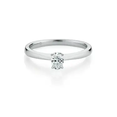 Forever Yours Engagement Ring, Oval, Platinum, 0.30 ct Image