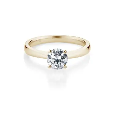 Forever Yours Engagement Ring, Round, 14K Nude Gold, 0.70 ct Image