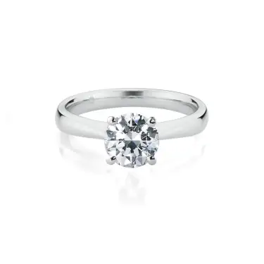 Forever Yours Engagement Ring, Round, Platinum, 1.00 ct Image
