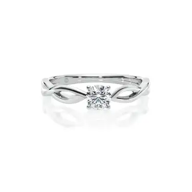 Eternal Vow Engagement Ring, Round, 10K White Gold, 0.18 ct Image