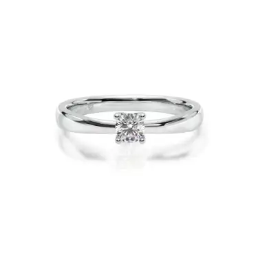 Prema Ananta Engagement Ring, Round, 10K White Gold, 0.12 ct Image