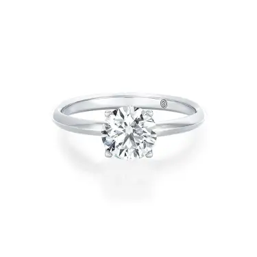 Bernoulli Bond Engagement Ring, Round, 14K White Gold, 0.50 ct Image