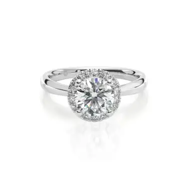 Forever Yours Engagement Ring with Halo, Round, Platinum, 1.00 ct Image