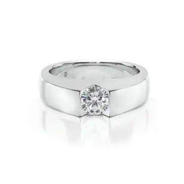 Forever Yours Men's Engagement Ring, Round, Platinum, 0.50 ct Image