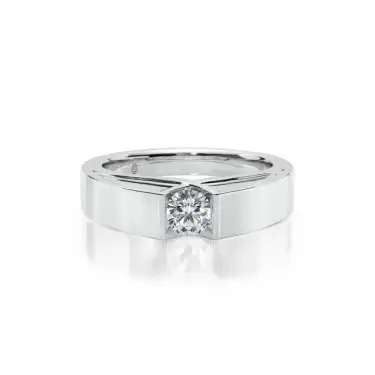 Eternal Vow Men's Engagement Ring, Round, 14K White Gold, 0.30 ct Image