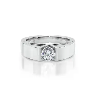Eternal Vow Men's Engagement Ring, Round, Platinum, 0.50 ct Image
