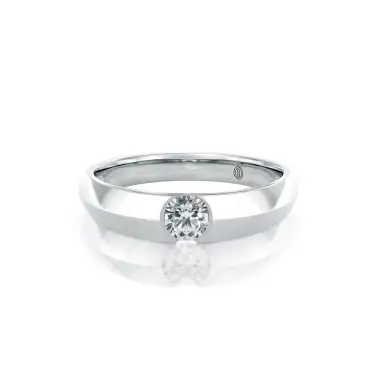 Bernoulli Bond Men’s Engagement Ring, Round, 14K White Gold, 0.50 ct Image