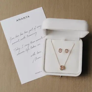 Marque Necklace, White Gold Plated Silver Image