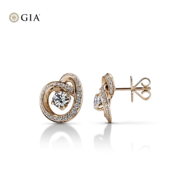 Infini Earrings Medium with full diamonds Image