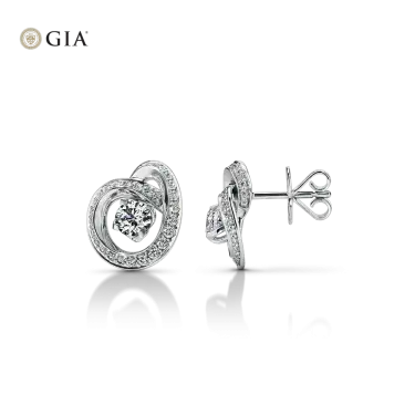 Infini Earrings Medium with full diamonds Image