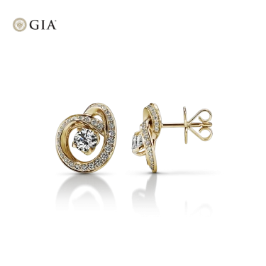 Infini Earrings Medium with full diamonds Image