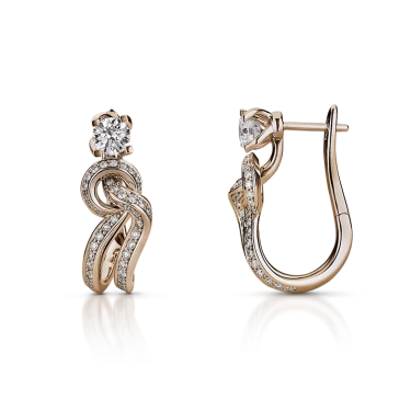 Infini hoop Earrings with full diamond Image