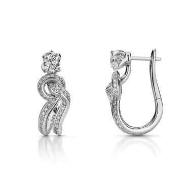 Infini hoop Earrings with full diamond Image