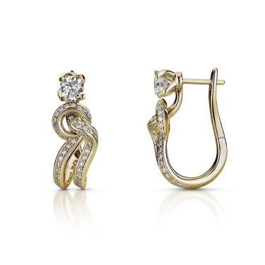 Infini hoop Earrings with full diamond Image