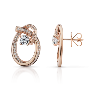 Infini Earrings Large with diamonds Image