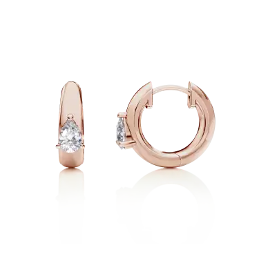 Timeless Hoop Earrings, Radiance Arc, Pear, Small Image
