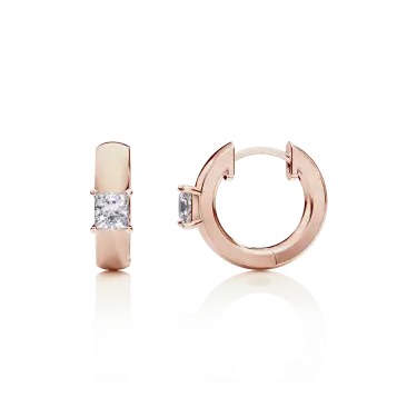 Timeless Hoop Earrings, Radiance Arc, Princess, Small Image