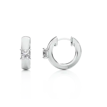 Timeless Hoop Earrings, Radiance Arc, Princess, Small Image