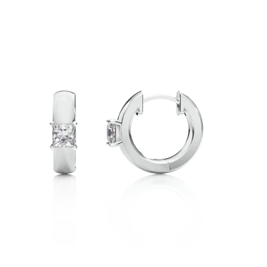 Timeless Hoop Earrings, Radiance Arc, Princess, Small Image