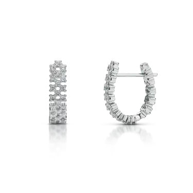 Timeless Hoop Earrings, Glittering Dawn Image