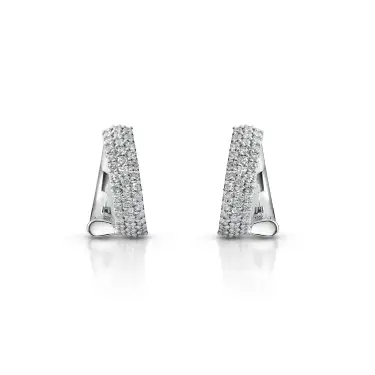 Verve Earrings, Large with Pave Diamonds Image