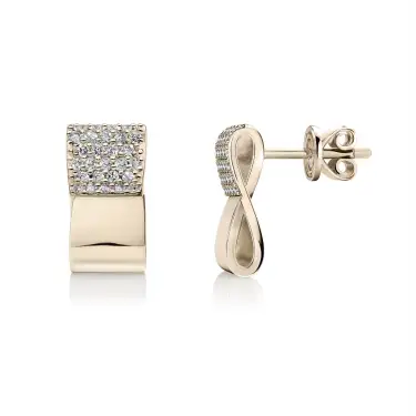 Odyssera Earrings with Pave Diamonds Image