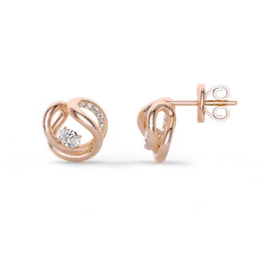 Infini Knot Earrings, Petite Image