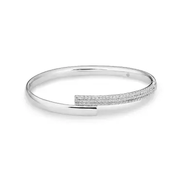 Verve Bangle, Large with Diamonds Image