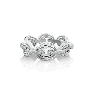 Ouroboros Infinity Ring With Diamond Image