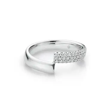 Verve Ring, Large with Diamonds Image
