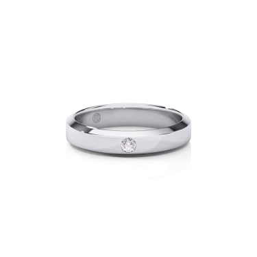 Craft True Essense Band, 4 mm, with Diamonds Image