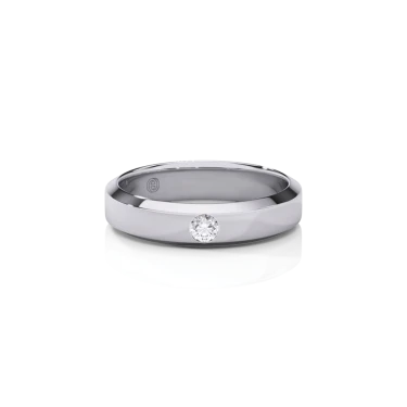 Craft True Essense Band, 4.5 mm, with Diamonds Image