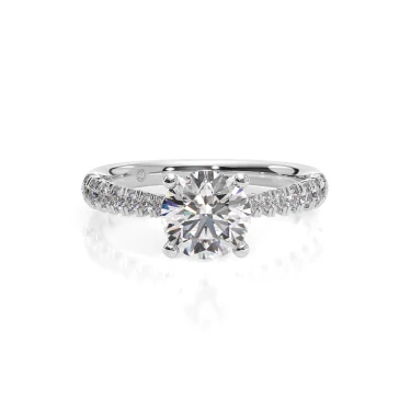 Forever Yours Engagement Ring with Diamond Band Image