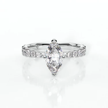 Prema Ananta Engagement Ring, Marquise with Diamond Band Image