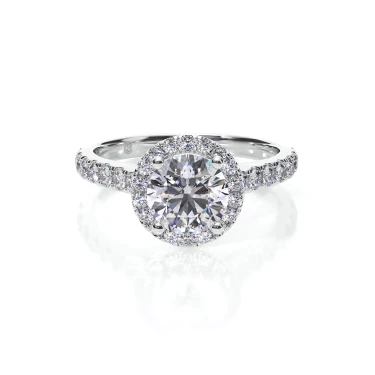 Love Signature Engagement Ring with Halo Image