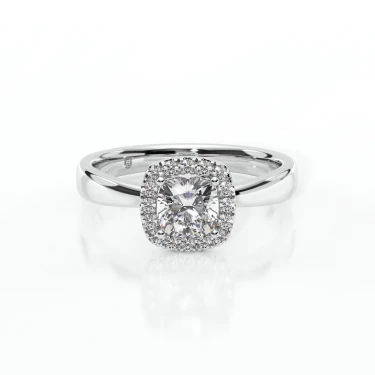 Prema Ananta Engagement Ring, Cushion with Halo Image